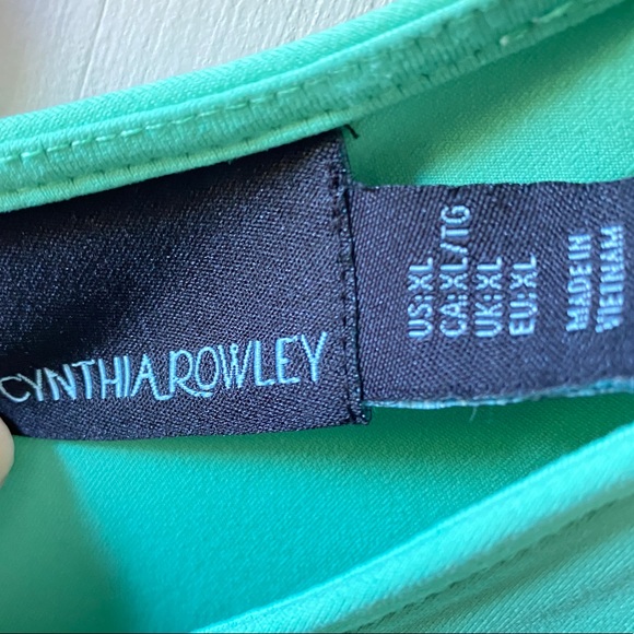 Cynthia Rowley mint green jersey knit dress size xl - Picture 3 of 4